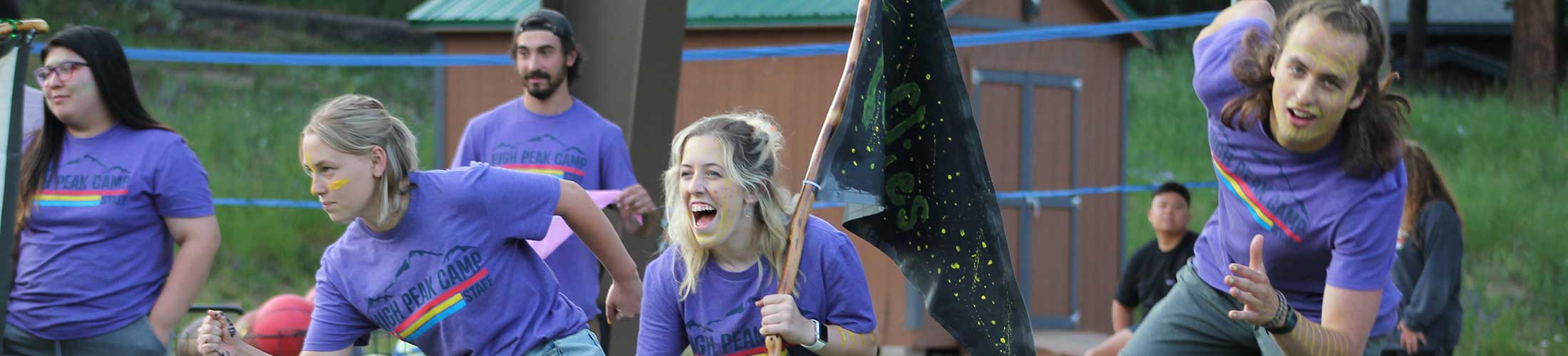 Staff at High Peak Camp in a team activity at The Salvation Army High Peak Camp Colorado Staff at High Peak Camp in a team activity at The Salvation Army High Peak Camp Colorado